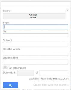 gmail new look search