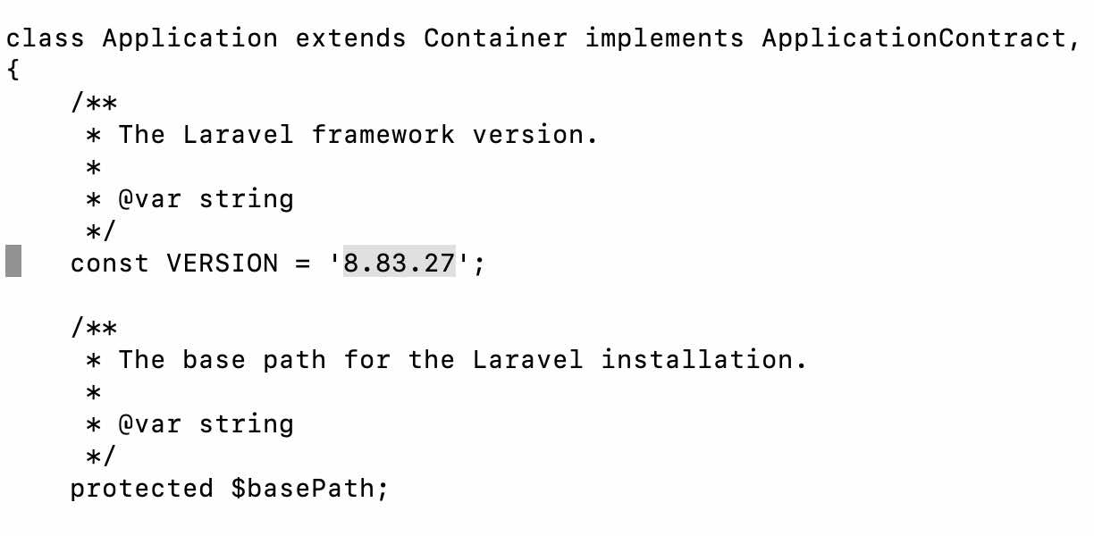 How to check Laravel Version